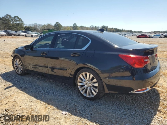 2014 Acura RLX Advance with VIN JH4KC1F97EC006085, listed as a Copart auction lot 48775915 with 172,195 mi miles and Salvage title. Bid and sale history available at DreamBid. Image 2.