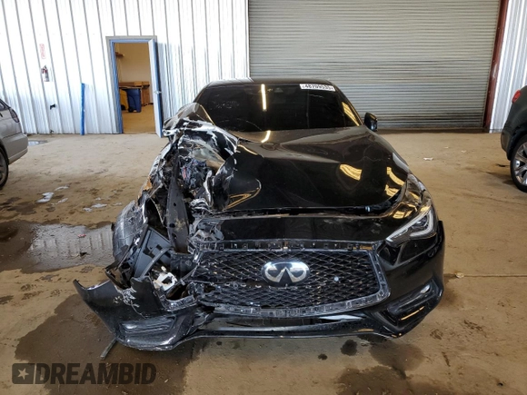 2022 Infiniti Q60 Red Sport 400 with VIN JN1FV7LKXNM660681, listed as a Copart auction lot 48709535 with 8,462 mi miles and Non repairable. Bid and sale history available at DreamBid. Image 5.
