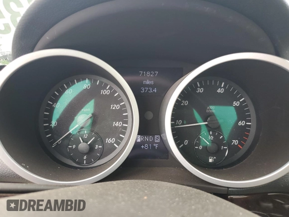 2007 Mercedes-Benz SLK 280 with VIN WDBWK54F17F160166, listed as a Copart auction lot 60133435 with 71,827 mi miles and Salvage title. Bid and sale history available at DreamBid. Image 9.