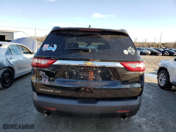 2021 Chevrolet Traverse LS with VIN 1GNEVFKW3MJ207176, listed as a Copart auction lot 82544224 with 55,290 mi miles and Salvage Title. Bid and sale history available at carsss.com. Image 6.