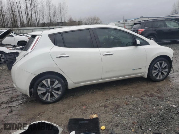 2016 Nissan LEAF S with VIN 1N4BZ0CP0GC304371, listed as a Copart auction lot 81785834 with 57,539 mi miles and Salvage Title. Bid and sale history available at carsss.com. Image 3.