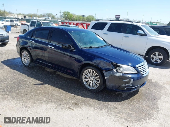 2013 Chrysler 200 Limited with VIN 1C3CCBCG5DN747308, listed as a IAAI auction lot 41991898 with 170,748 mi miles. Bid and sale history available at carsss.com. Image 1.