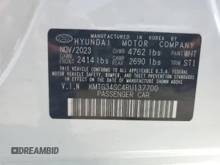 2024 Genesis G70 2.5T с VIN KMTG34SC4RU137700, выставлен на аукционе Copart как лот 62257805 с пробегом 3 123 миль миль и Чистый • Clean title. История ставок и продаж доступна на DreamBid. Изображение 12.