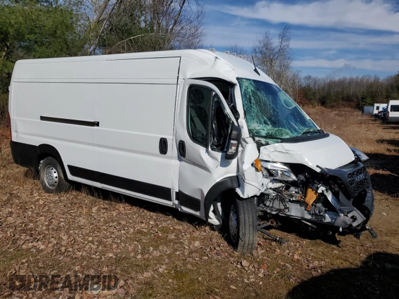 2023 Ram ProMaster Cargo with VIN 3C6MRVJG0PE514388, listed as a Copart auction lot 50252345 with Not Provided miles and Salvage Title. Bid and sale history available at DreamBid. Image 4.