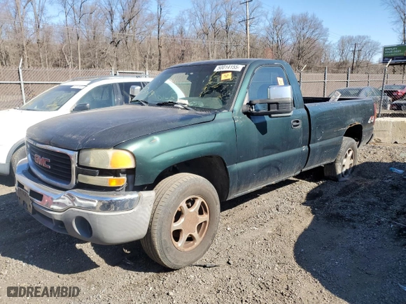 2003 GMC Sierra 1500 Work Truck with VIN 1GTEK14V03E379858, listed as a Copart auction lot 50014155 with 0 mi miles and Salvage Title. Bid and sale history available at carsss.com. Image 1.
