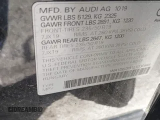 2020 Audi Q3 S line Premium z VIN WA1DECF31L1030946, wystawiony jako IAAI lot #41774297 z przebiegiem 58 548 mil mil oraz . Historia ofert i sprzedaży dostępna na DreamBid. Obrazek 9.