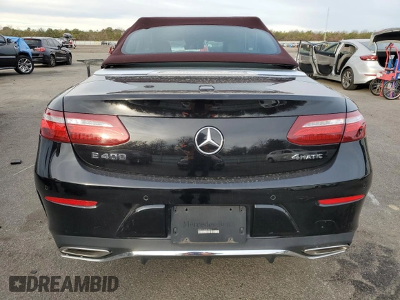2018 Mercedes-Benz E-Class E 400 with VIN WDD1K6GB0JF038311, listed as a Copart auction lot 79185004 with 0 mi miles and Salvage Title. Bid and sale history available at carsss.com. Image 6.