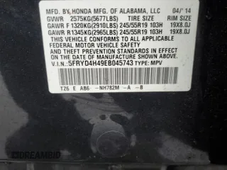 2014 Acura MDX Tech Pkg with VIN 5FRYD4H49EB045743, listed as a Copart auction lot 42409225 with 96,194 mi miles and Salvage Title. Bid and sale history available at carsss.com. Image 13.