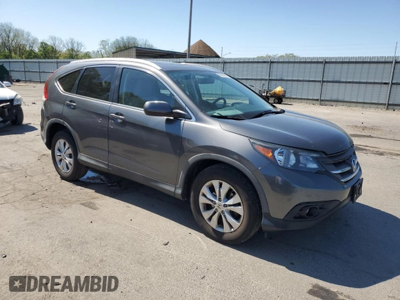 2013 Honda CR-V EX-L with VIN 2HKRM4H72DH645388, listed as a Copart auction lot 54915695 with 91,671 mi miles and Salvage Title. Bid and sale history available at DreamBid. Image 4.