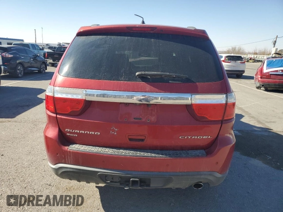 2011 Dodge Durango Citadel with VIN 1D4RE5GG8BC664480, listed as a Copart auction lot 88472365 with 213,747 mi miles and Salvage Title. Bid and sale history available at carsss.com. Image 6.