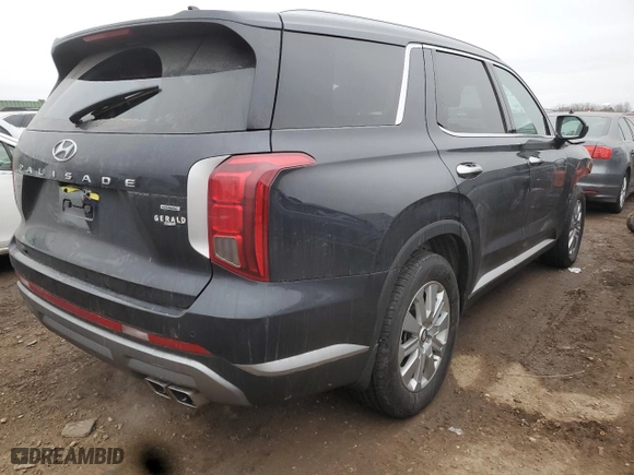 2024 Hyundai Palisade SEL with VIN KM8R2DGE7RU694021, listed as a Copart auction lot 43185955 with 12,614 mi miles and Salvage Title. Bid and sale history available at carsss.com. Image 3.