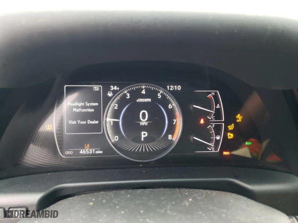 2022 Lexus ES with VIN 58ADZ1B18NU138408, listed as a Copart auction lot 44357325 with 46,531 mi miles and Salvage Title. Bid and sale history available at carsss.com. Image 9.