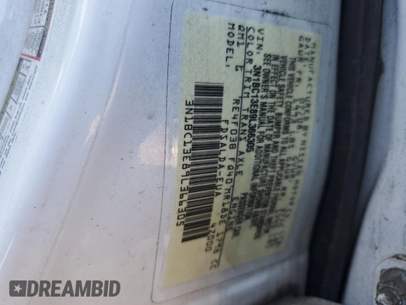 2009 Nissan Versa 1.8 S with VIN 3N1BC13E89L366305, listed as a Copart auction lot 71435924 with 145,873 mi miles and Salvage Title. Bid and sale history available at carsss.com. Image 15.