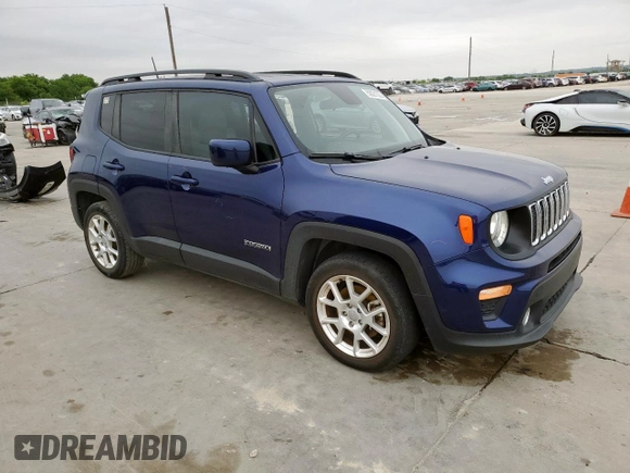 2020 Jeep Renegade Latitude with VIN ZACNJABB2LPL72507, listed as a Copart auction lot 59021305 with 39,034 mi miles and Salvage title. Bid and sale history available at DreamBid. Image 4.