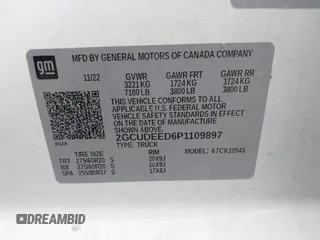 2023 Chevrolet Silverado 1500 RST with VIN 2GCUDEED6P1109897, listed as a IAAI auction lot 41536939 with 48,317 mi miles. Bid and sale history available at carsss.com. Image 9.