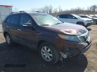 2012 Kia Sorento LX with VIN 5XYKTCA63CG222759, listed as a IAAI auction lot 41815156 with 191,502 mi miles. Bid and sale history available at carsss.com. Image 1.