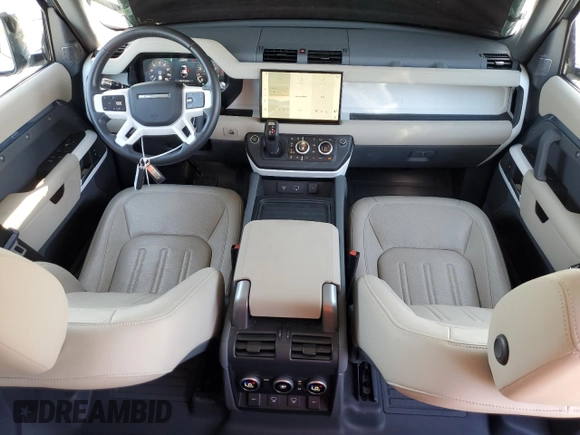 2022 Land Rover Defender SE with VIN SALEPERU8N2067390, listed as a Copart auction lot 52444155 with 35,165 mi miles and Salvage title. Bid and sale history available at DreamBid. Image 8.