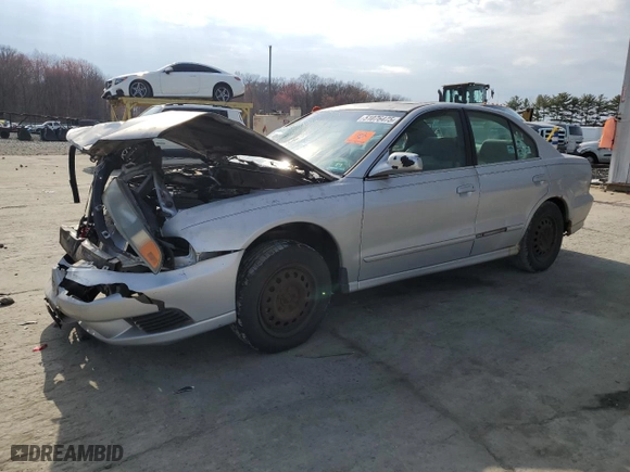 2002 Mitsubishi Galant ES with VIN 4A3AA46G62E163350, listed as a Copart auction lot 51076475 with 205,931 mi miles and Salvage Title. Bid and sale history available at carsss.com. Image 1.
