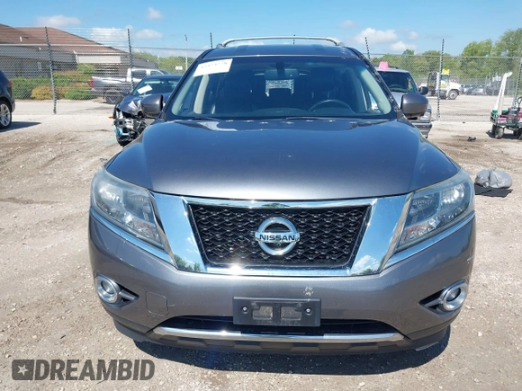 2015 Nissan Pathfinder Platinum with VIN 5N1AR2MM5FC714812, listed as a IAAI auction lot 42373778 with 100,356 mi miles and . Bid and sale history available at DreamBid. Image 12.
