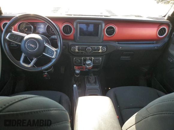 2021 Jeep Gladiator Rubicon with VIN 1C6JJTBG0ML507537, listed as a Copart auction lot 74213254 with 41,445 mi miles and Salvage title. Bid and sale history available at DreamBid. Image 8.