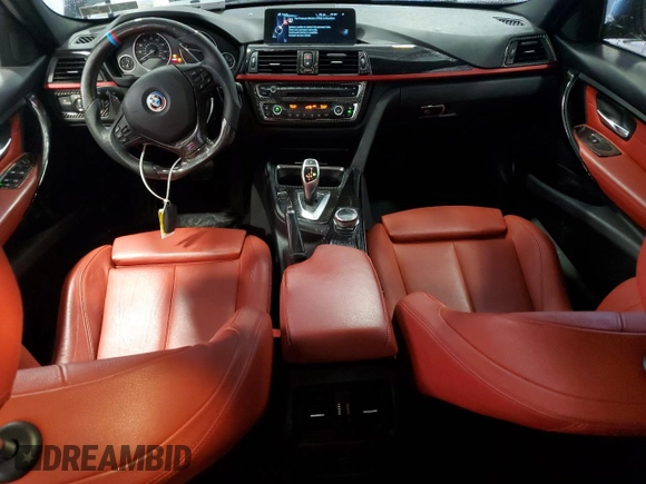 2015 BMW 3 Series 335i xDrive with VIN WBA3B9G58FNR92880, listed as a Copart auction lot 48410535 with 43,610 mi miles and Salvage Title. Bid and sale history available at carsss.com. Image 8.