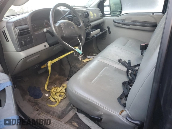 2005 Ford F-250 XL with VIN 1FTNF21575EC18747, listed as a Copart auction lot 78152474 with 52,950 mi miles and Salvage Title. Bid and sale history available at DreamBid. Image 7.