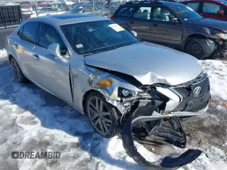 2015 Lexus IS 250 with VIN JTHCF1D2XF5027200, listed as a IAAI auction lot 41585932 with 176,733 mi miles. Bid and sale history available at carsss.com. Image 1.