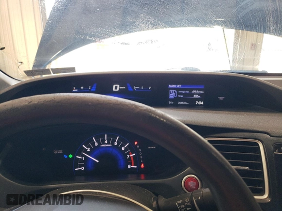 2014 Honda Civic Sedan EX with VIN 19XFB2F85EE236302, listed as a Copart auction lot 54536845 with 208,523 mi miles and Salvage Title. Bid and sale history available at carsss.com. Image 9.