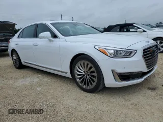 2019 Genesis G90 Premium with VIN KMHG34JA3KU052606, listed as a Copart auction lot 74087844 with 12,831 mi miles and Non Repairable. Bid and sale history available at DreamBid. Image 4.