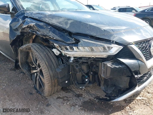 2019 Nissan Maxima SV with VIN 1N4AA6AV0KC361850, listed as a IAAI auction lot 41568639 with 106,739 mi miles. Bid and sale history available at carsss.com. Image 6.