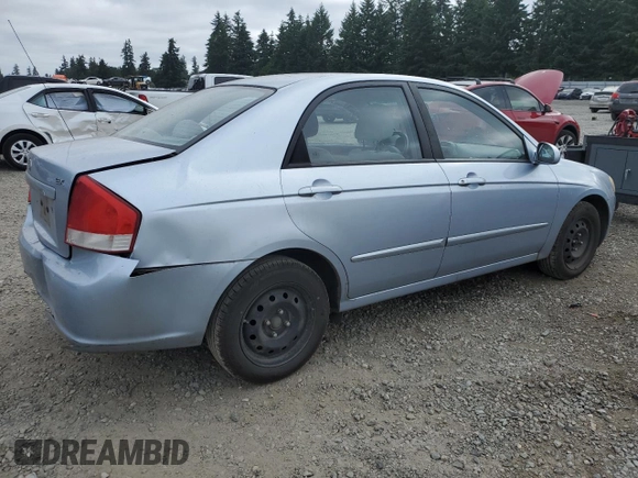 2007 Kia Spectra EX with VIN KNAFE121875438749, listed as a Copart auction lot 60255525 with 171,182 mi miles and Salvage title. Bid and sale history available at DreamBid. Image 3.