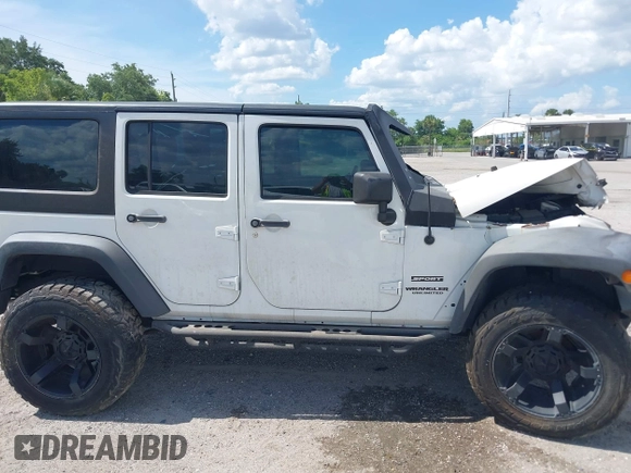 2016 Jeep Wrangler Unlimited Sport with VIN 1C4BJWDGXGL335825, listed as a IAAI auction lot 28960589 with 28,515 mi miles and . Bid and sale history available at DreamBid. Image 14.