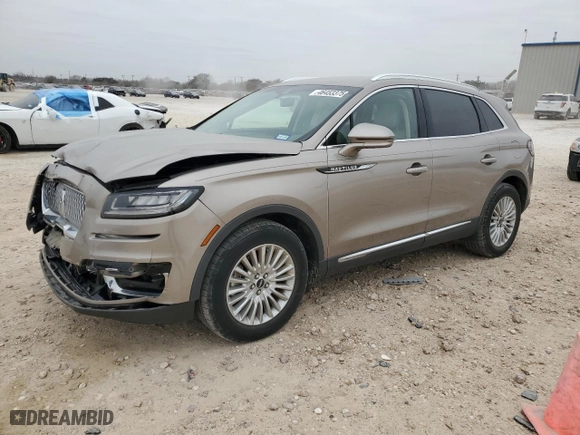 2019 Lincoln Nautilus Standard with VIN 2LMPJ6J95KBL18872, listed as a Copart auction lot 46453375 with 35,307 mi miles and Salvage Title. Bid and sale history available at carsss.com. Image 1.