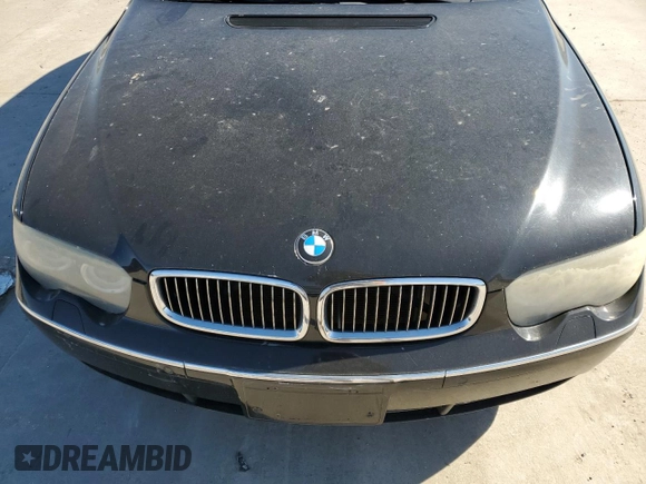 2005 BMW 7 Series 745Li with VIN WBAGN63535DS56267, listed as a Copart auction lot 45717775 with Not provided miles and Salvage title. Bid and sale history available at DreamBid. Image 12.