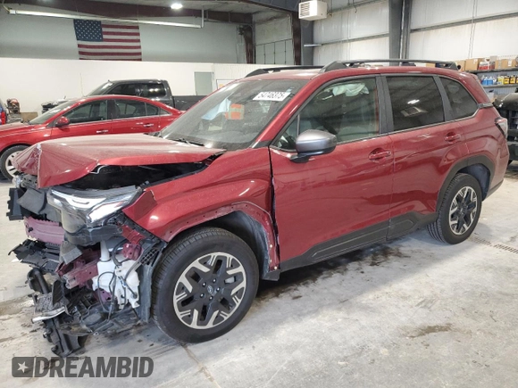 2025 Subaru Forester Premium with VIN JF2SLDDC8SH431025, listed as a Copart auction lot 54746375 with 15,502 mi miles and Salvage title. Bid and sale history available at DreamBid. Image 1.