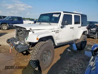 2017 Jeep Wrangler Unlimited Sahara with VIN 1C4HJWEG0HL585262, listed as a Copart auction lot 58748155 with 133,267 mi miles and Salvage title. Bid and sale history available at DreamBid. Image 1.