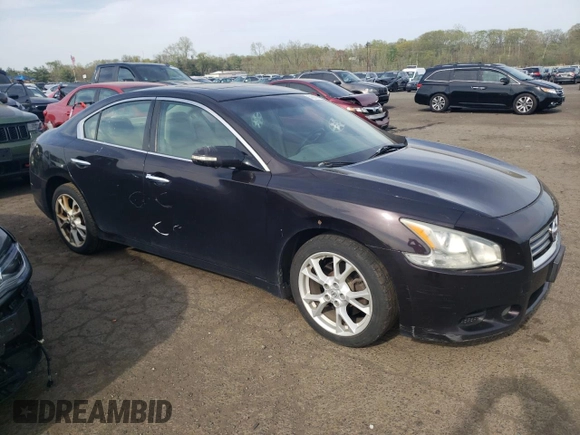 2013 Nissan Maxima SV with VIN 1N4AA5AP8DC820217, listed as a Copart auction lot 54368745 with 169,921 mi miles and Salvage Title. Bid and sale history available at DreamBid. Image 4.