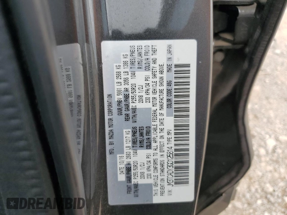 2016 Mazda CX-9 Grand Touring with VIN JM3TCADY3G0125814, listed as a Copart auction lot 58299595 with 127,035 mi miles and Salvage title. Bid and sale history available at DreamBid. Image 13.