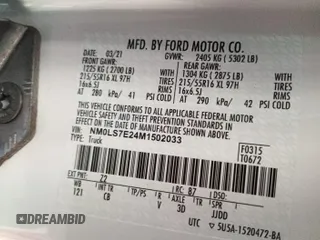 2021 Ford Transit Connect XL с VIN NM0LS7E24M1502033, выставлен на аукционе IAAI как лот 42625143 с пробегом 106 587 миль миль и . История ставок и продаж доступна на DreamBid. Изображение 27.