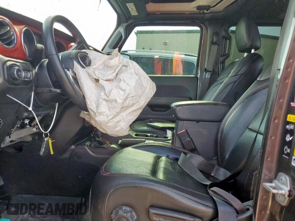 2020 Jeep Wrangler Unlimited Rubicon with VIN 1C4HJXFG3LW234034, listed as a Copart auction lot 55484915 with 23,891 mi miles and Salvage title. Bid and sale history available at DreamBid. Image 7.