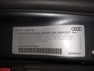 2017 Audi A4 Season of Audi Premium with VIN WAUDNAF49HN049681, listed as a IAAI auction lot 41561648 with 89,850 mi miles. Bid and sale history available at carsss.com. Image 9.