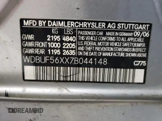 2007 Mercedes-Benz E 350 with VIN WDBUF56XX7B044148, listed as a Copart auction lot 87456714 with 198,152 mi miles and Salvage Title. Bid and sale history available at carsss.com. Image 14.