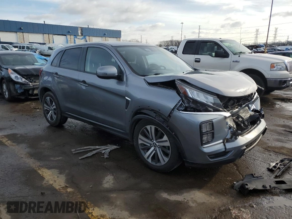 2021 Mitsubishi Outlander SE with VIN JA4APVAU2MU017275, listed as a Copart auction lot 87055624 with 74,837 mi miles and Salvage title. Bid and sale history available at DreamBid. Image 4.