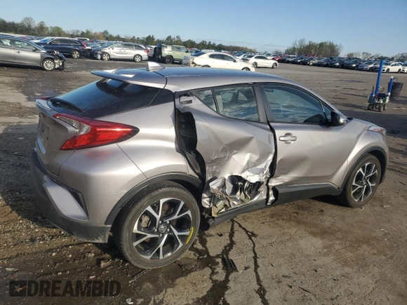 2019 Toyota C-HR XLE with VIN NMTKHMBX1KR087246, listed as a Copart auction lot 52093145 with 51,457 mi miles and Salvage Title. Bid and sale history available at carsss.com. Image 3.