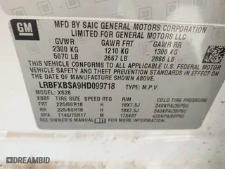 2017 Buick Envision Essence with VIN LRBFXBSA9HD099718, listed as a IAAI auction lot 41860370 with 91,973 mi miles. Bid and sale history available at carsss.com. Image 9.