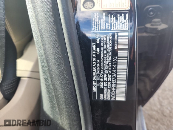 2011 Mercedes-Benz E 350 Luxury with VIN WDDHF8HB7BA444162, listed as a Copart auction lot 65383905 with 144,236 mi miles and Clean title. Bid and sale history available at DreamBid. Image 12.