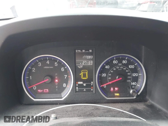 2008 Honda CR-V EX-L with VIN 5J6RE48798L046240, listed as a IAAI auction lot 41517501 with 177,083 mi miles. Bid and sale history available at carsss.com. Image 7.