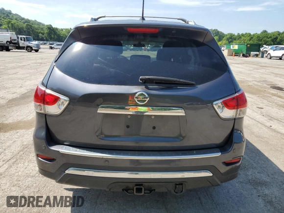 2014 Nissan Pathfinder Platinum with VIN 5N1AR2MM0EC653996, listed as a Copart auction lot 62788795 with 128,456 mi miles and Clean title. Bid and sale history available at DreamBid. Image 6.