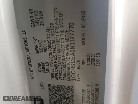 2022 Chevrolet Colorado 2WD LT z VIN 1GCHSCEA0N1127770, wystawiony jako Copart lot #59791265 z przebiegiem 79 393 mil mil oraz Czysty tytuł • Clean title. Historia ofert i sprzedaży dostępna na DreamBid. Obrazek 12.