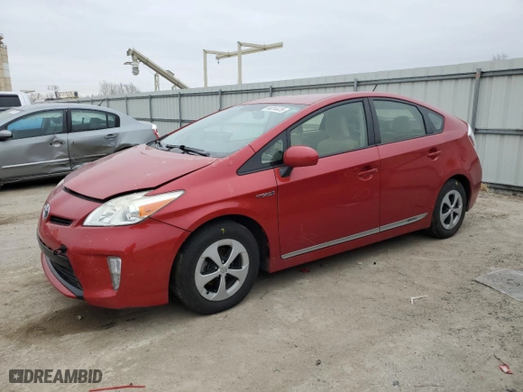 2012 Toyota Prius One with VIN JTDKN3DU5C1549281, listed as a Copart auction lot 44014415 with 0 mi miles and Salvage Title. Bid and sale history available at carsss.com. Image 1.